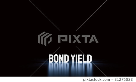 bond yield text glow in the dark for business concept 3d rendering 81275828