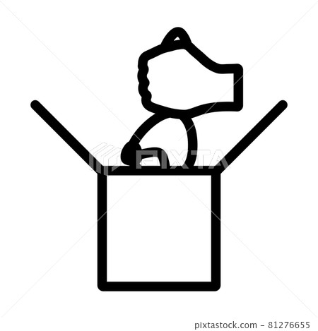 Rabbit In Magic Box Icon 81276655