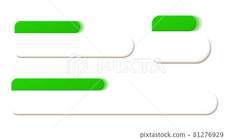 Two lines of round telop base, yellow green white 81276929