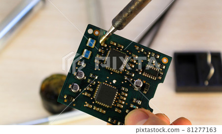Workshop on repair of household appliances, electronics and processors. soldering Board soldering iron, re-soldering chips, replacing transistors, thyristors, capacitors and varistors. Soldering tin 81277163