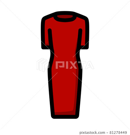 Business Woman Dress Icon Business Woman Dress Icon 81278449