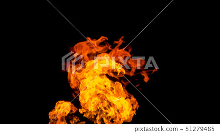 Fire flames on black background. fire on black background isolated. fire patterns. Fire flames on black background. fire on black background isolated. fire patterns. 81279485