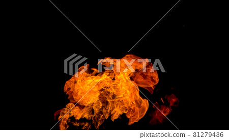 Fire flames on black background. fire on black background isolated. fire patterns. Fire flames on black background. fire on black background isolated. fire patterns. 81279486
