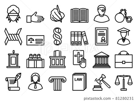 Lawyer Icon Set 81280231