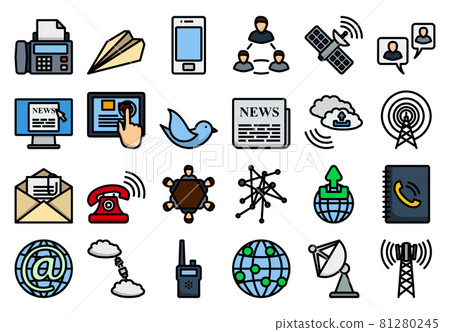 Communication Icon Set Communication Icon Set 81280245