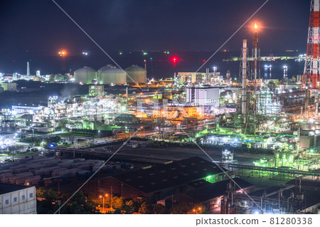 《三重縣》四日市工廠夜景/綜合設施 81280338