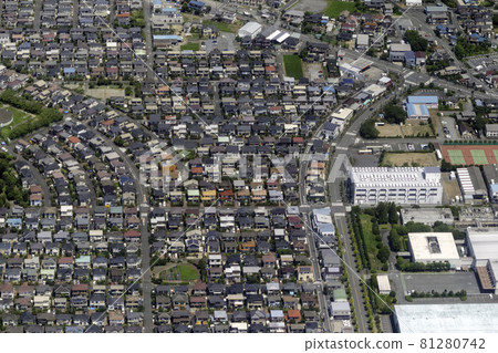 埼玉縣引紀郡川島町八幡附近鳥瞰圖 81280742