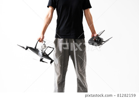 Middle man with drone 81282159