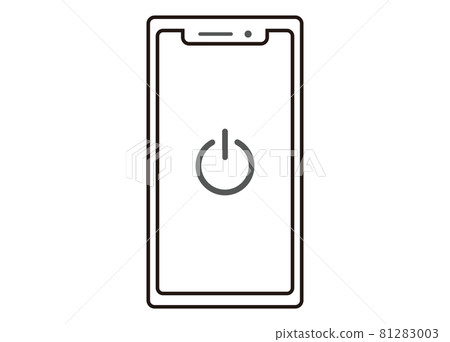 智能手機電源圖像圖線圖正面 81283003