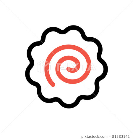 Narutomaki or kamaboko surimi vector outline icon Narutomaki or kamaboko surimi vector outline icon 81283141