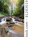 Mork fa Waterfall, Double Waterfal in deep forest Chiang Mai, Thailand 81283619