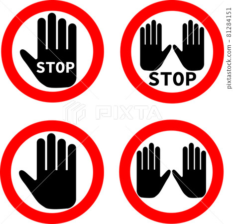 圖示 警告 禁止 請勿進入顯示屏 81284151