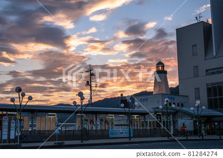 《Tottori Prefecture》 Sakaiminato Station ・ Summer dusk 《Tottori Prefecture》 Sakaiminato Station ・ Summer dusk 81284274