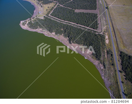 Pampas lagoon, aerial view 81284694