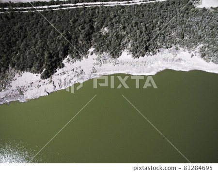 Pampas lagoon, aerial view 81284695