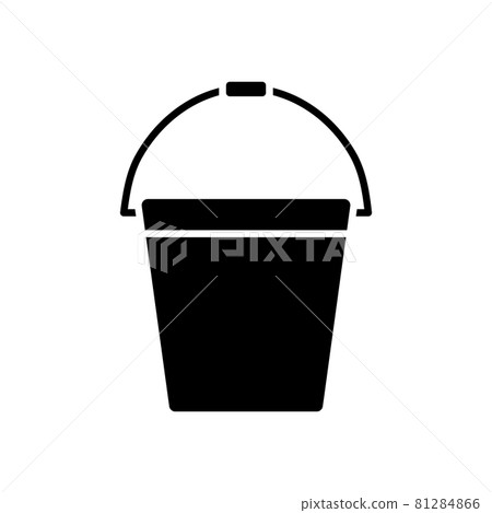 Bucket icon. Glyph style sign for mobile concept and web design. Pail simple icon. Symbol, logo illustration 81284866