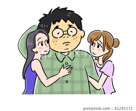 A man who is popular with beautiful women A man who is popular with beautiful women 81285111