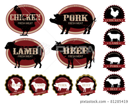 Icon (Fresh Meat Chicken Sheep Pork Beef Frameset) 81285419