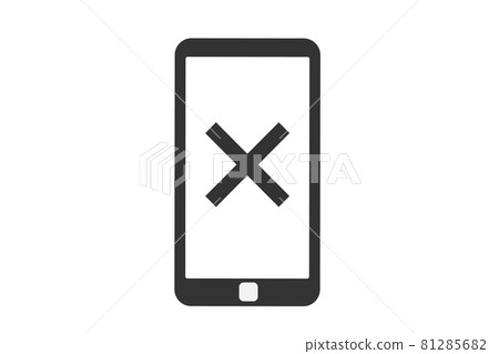 Smartphone cross mark vector illustration 81285682
