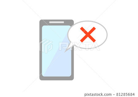 Smartphone cross mark vector illustration Smartphone cross mark vector illustration 81285684