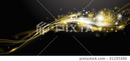 Christmas and winter banner design of line with snowflake and light effect on black background vector illustration Christmas and winter banner design of line with snowflake and light effect on black background vector illustration 81285880
