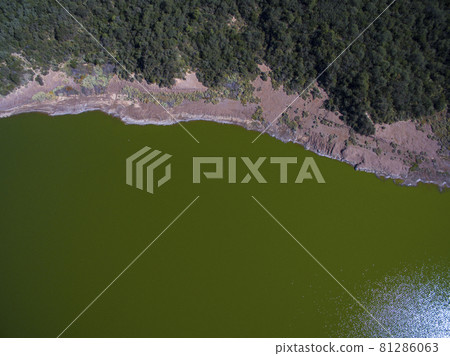 Pampas lagoon, aerial view 81286063