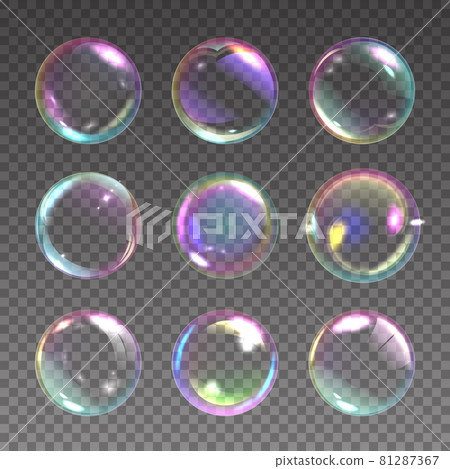 Soap Bubble Hd Transparent, Realistic Colorful Soap Bubbles, Real