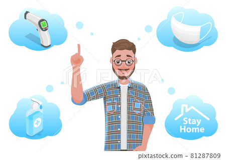 3D Isometric Vector Conceptual Illustration of How to Protect Yourself and Others Against Coronavirus. 3D Isometric Vector Conceptual Illustration of How to Protect Yourself and Others Against Coronavirus. 81287809