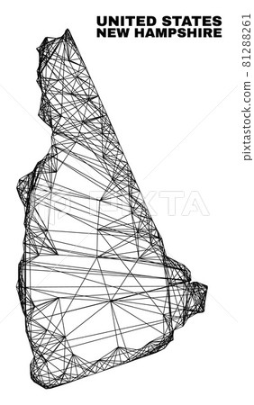 Network Irregular Mesh New Hampshire State Map 81288261