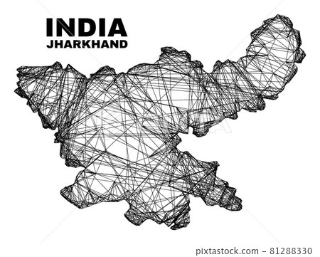 Net Irregular Mesh Jharkhand State Map 81288330