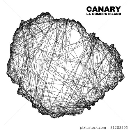 Network Irregular Mesh La Gomera Island Map Network Irregular Mesh La Gomera Island Map 81288395