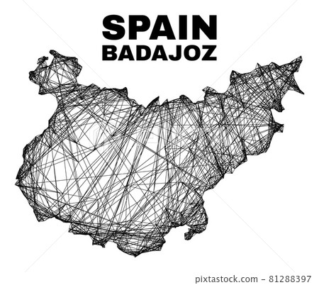 Network Irregular Mesh Badajoz Province Map Network Irregular Mesh Badajoz Province Map 81288397
