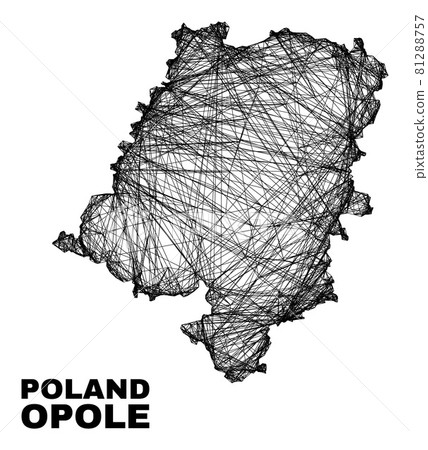 Linear Irregular Mesh Opole Voivodeship Map 81288757