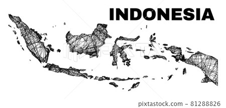 Network Irregular Mesh Indonesia Map 81288826