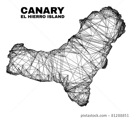 Net Irregular Mesh El Hierro Island Map Net Irregular Mesh El Hierro Island Map 81288851