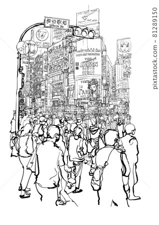 TOKYO, famous Shibuya crossroad 81289150