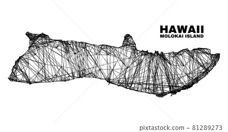 Network Irregular Mesh Molokai Island Map Network Irregular Mesh Molokai Island Map 81289273
