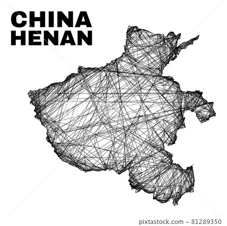 Network Irregular Mesh Henan Province Map 81289350
