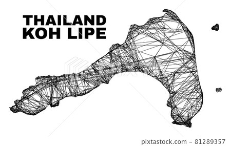 Hatched Irregular Mesh Koh Lipe Map 81289357