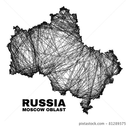 Net Irregular Mesh Moscow Region Map Net Irregular Mesh Moscow Region Map 81289375