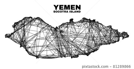 Hatched Irregular Mesh Socotra Island Map 81289866