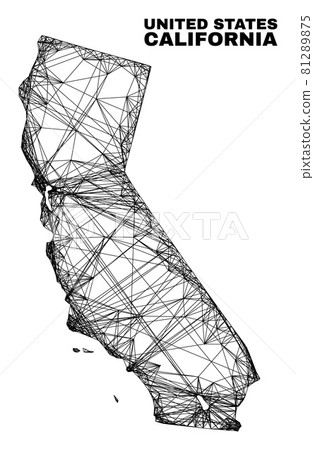 Network Irregular Mesh California State Map 81289875