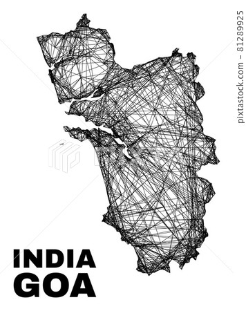 Linear Irregular Mesh Goa State Map Linear Irregular Mesh Goa State Map 81289925