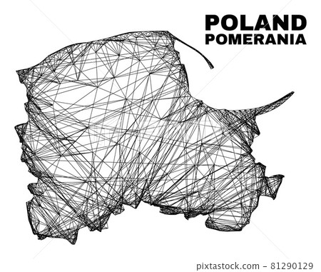 Linear Irregular Mesh Pomeranian Voivodeship Map Linear Irregular Mesh Pomeranian Voivodeship Map 81290129