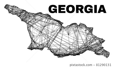 Hatched Irregular Mesh Georgia Map Hatched Irregular Mesh Georgia Map 81290131