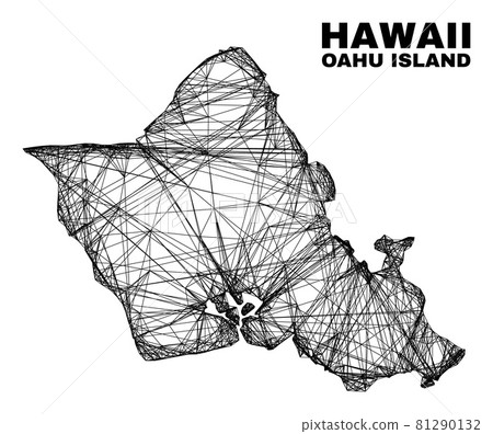 Network Irregular Mesh Oahu Island Map Network Irregular Mesh Oahu Island Map 81290132