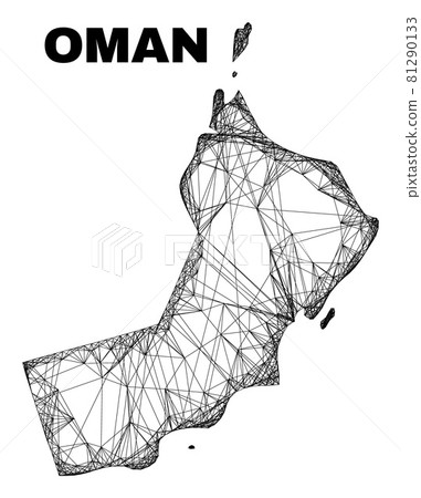 Hatched Irregular Mesh Oman Map 81290133