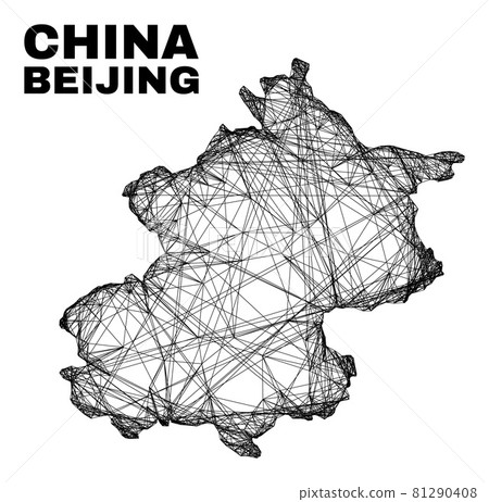 Network Irregular Mesh Beijing City Map 81290408