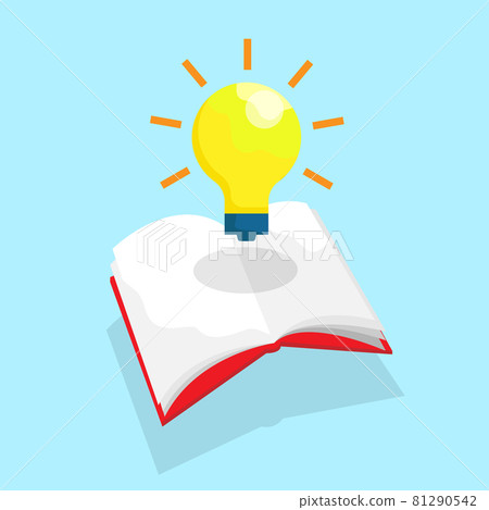 knowledge education light bulb growth from open book 81290542