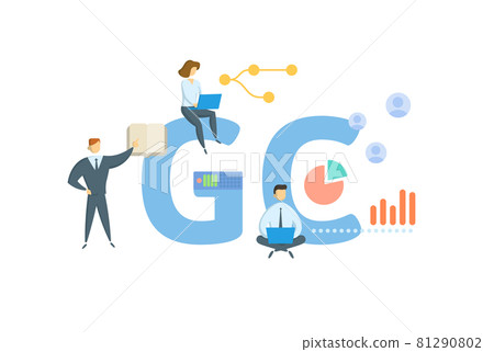 GC, General Counsel. Concept with keyword, people and icons. Flat vector illustration. Isolated on white. 81290802
